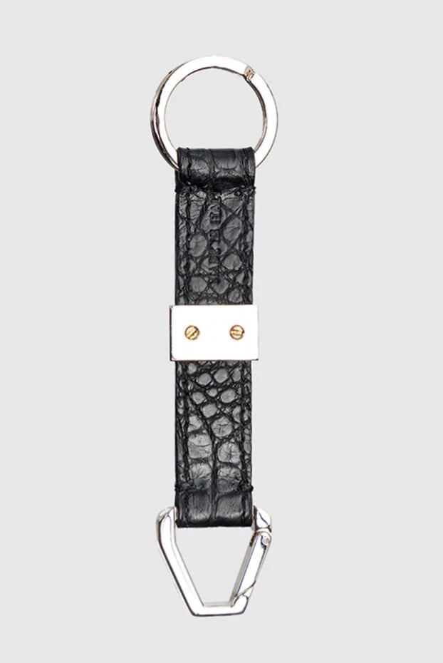 Brioni man black alligator keychain for men 144859 - photo 2