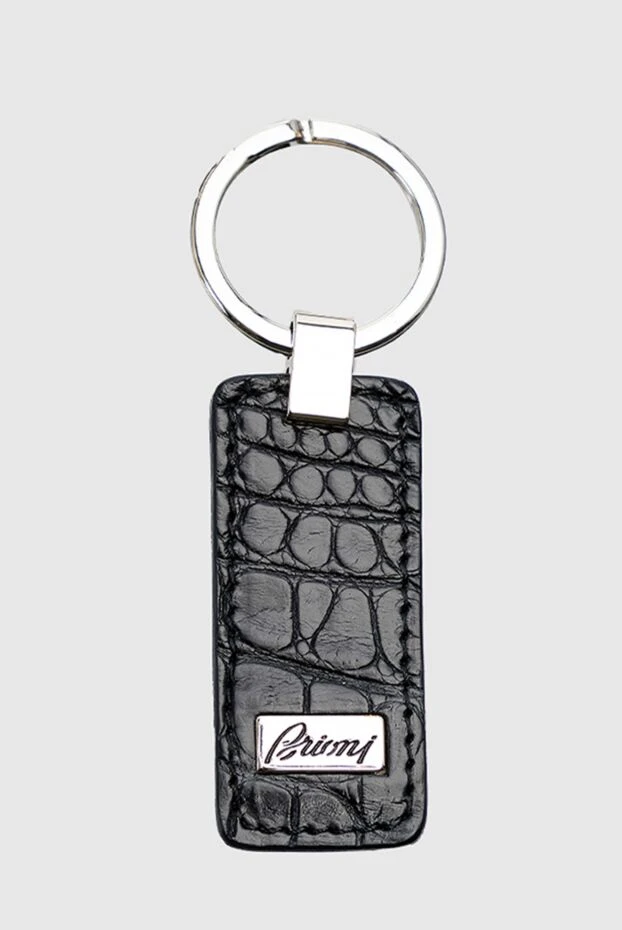 Brioni black alligator leather keychain for men 144860 - photo 1