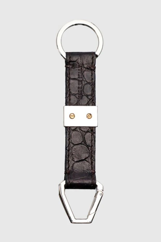 Brioni man brown crocodile leather keychain for men buy with prices and photos 144867 - photo 2