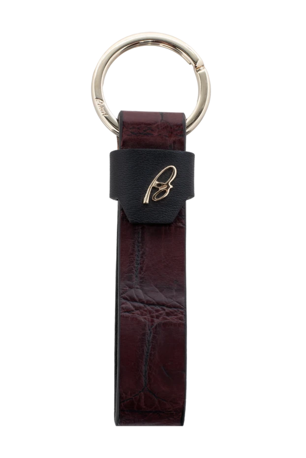 Brioni keychain from crocodile leather burgundy for men 144869 - photo 1