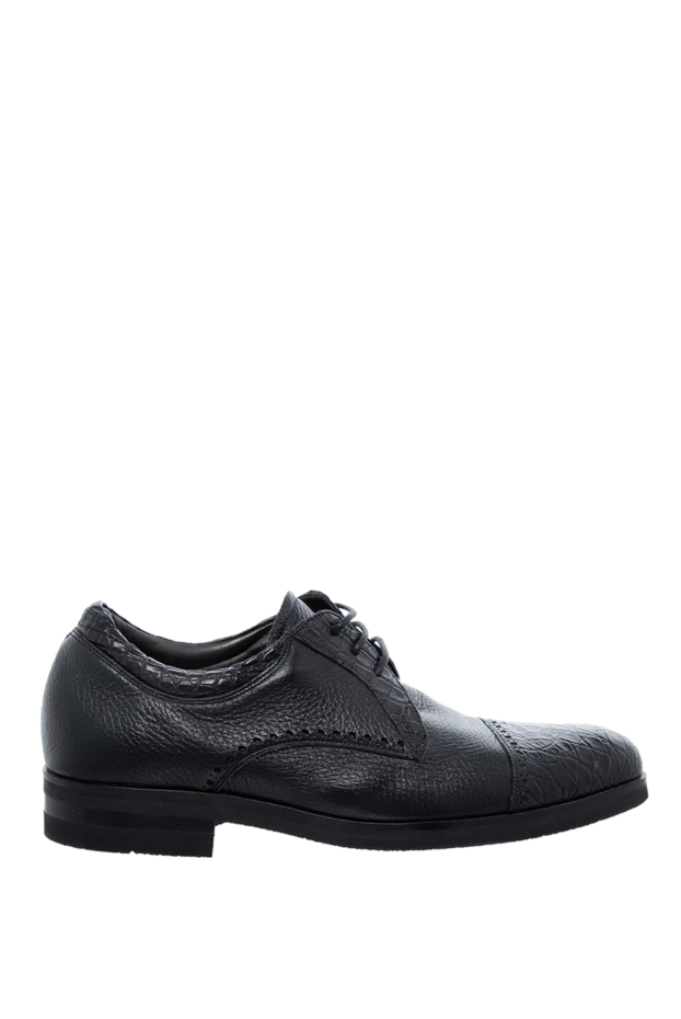 Cesare di Napoli man black men's shoes made of leather and crocodile skin buy with prices and photos 144873 - photo 1
