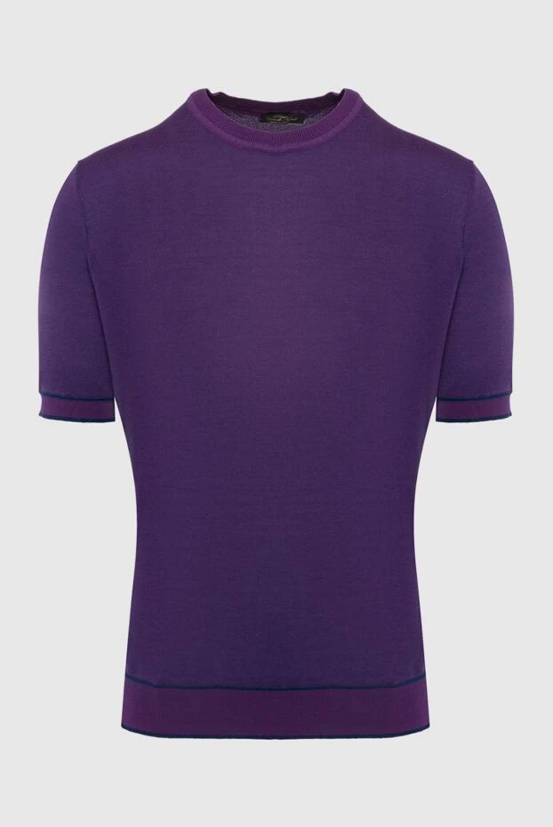 Cesare di Napoli dark purple short-sleeve jumper for men 196962 - photo 1