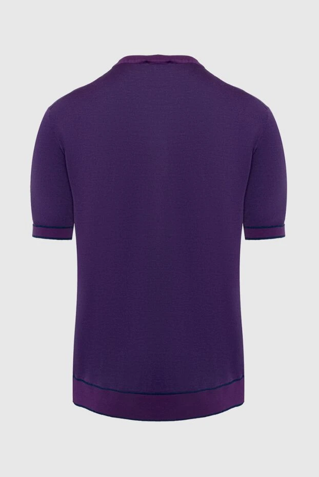 Cesare di Napoli dark purple short-sleeve jumper for men 196962 - photo 2