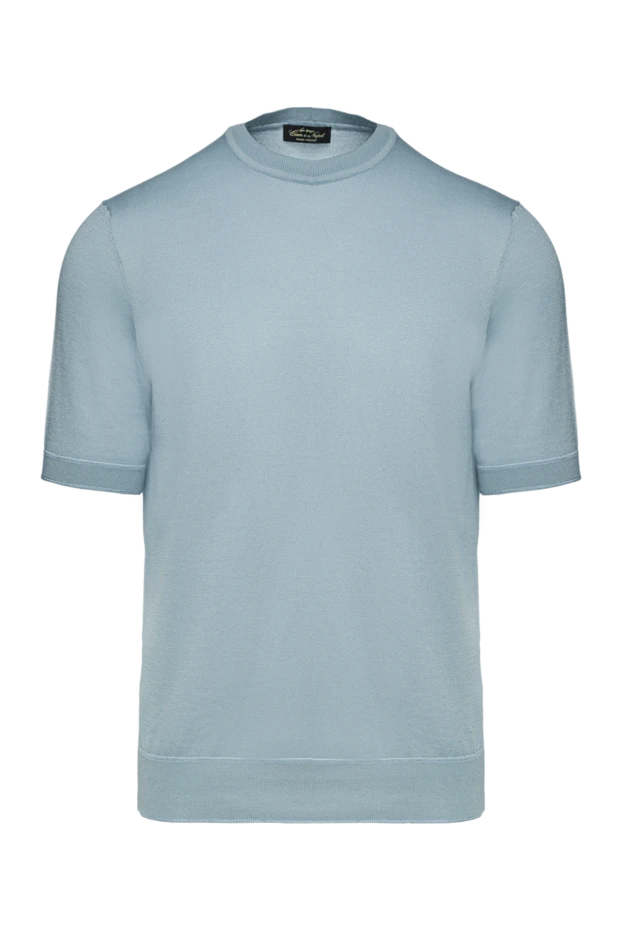 Cesare di Napoli short sleeve jumper made of silk and cotton gray for men 144881 - photo 1