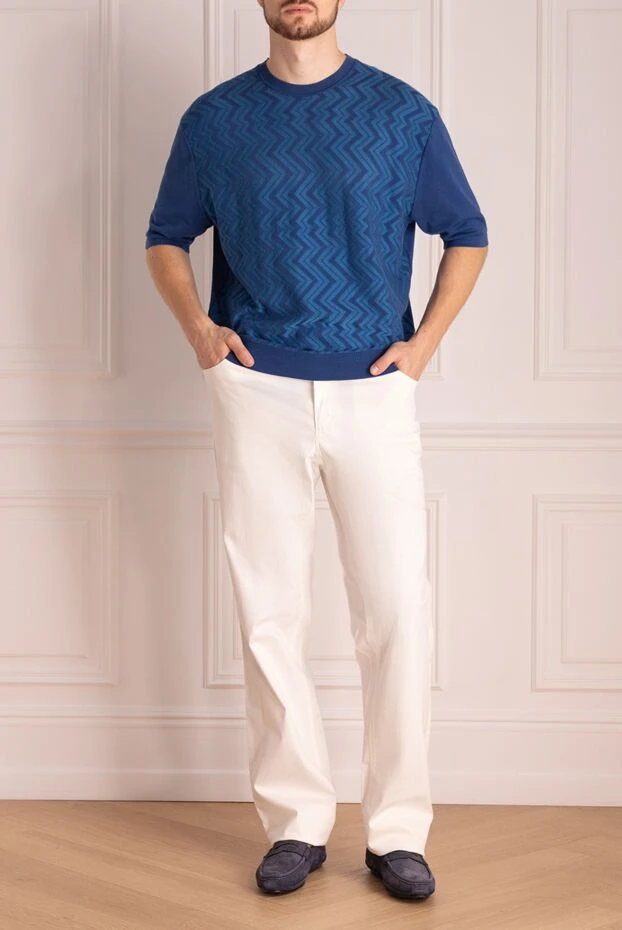 Zilli мужские джинсы из хлопка и плиэстера белые мужские купить с ценами и фото 144963 - фото 2