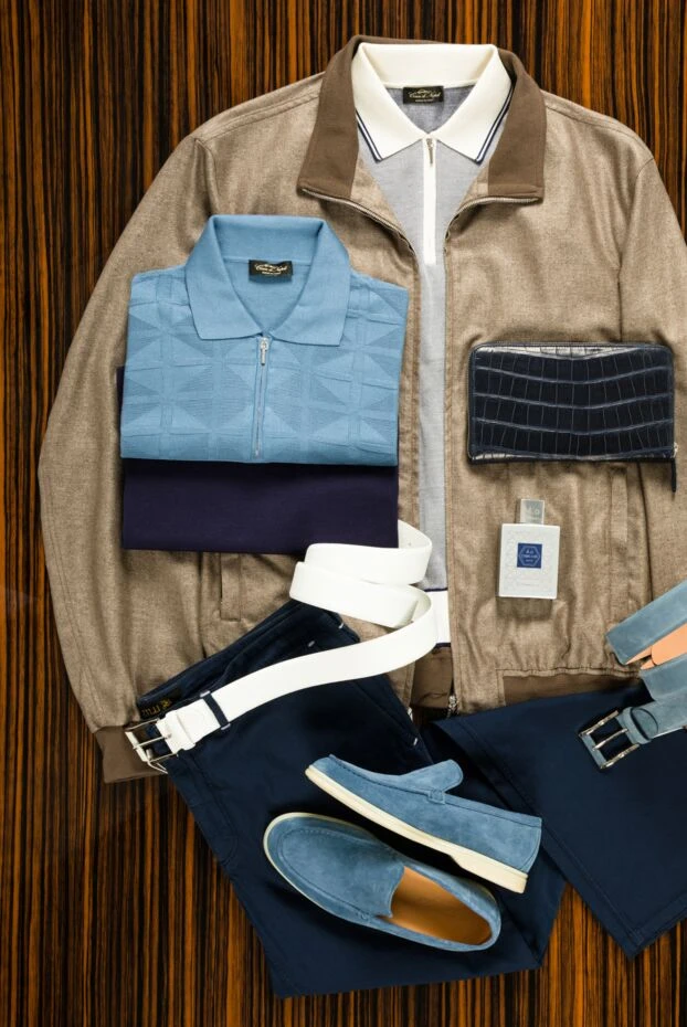 Zilli чоловічі штани темно сині з бавовни та шовку універсального стилю 144967 - фото 3