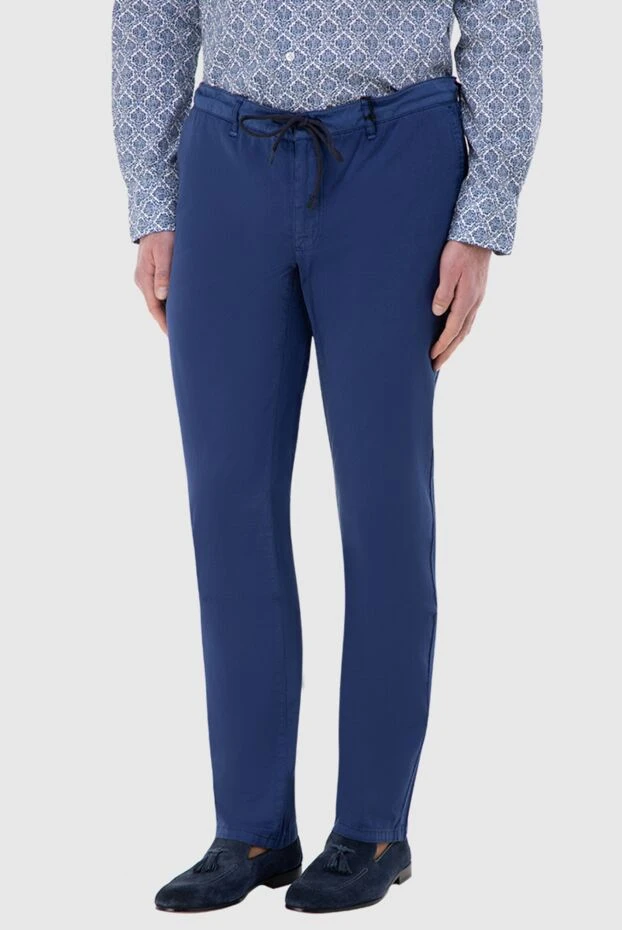 Zilli мужские брюки из хлопка и шелка синие мужские купить с ценами и фото 144980 - фото 2