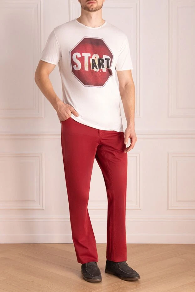Zilli мужские джинсы из хлопка и эластана красные мужские купить с ценами и фото 144982 - фото 2