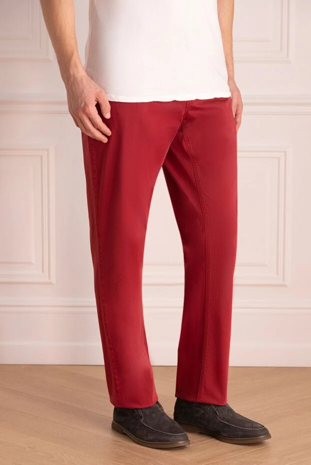 Zilli man red cotton and elastane jeans for men 144982 - photo 3