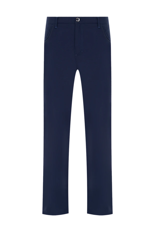 Zilli мужские брюки из хлопка синие мужские купить с ценами и фото 144987 - фото 1