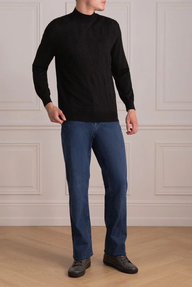 Zilli мужские джинсы из хлопка синие мужские купить с ценами и фото 144993 - фото 2