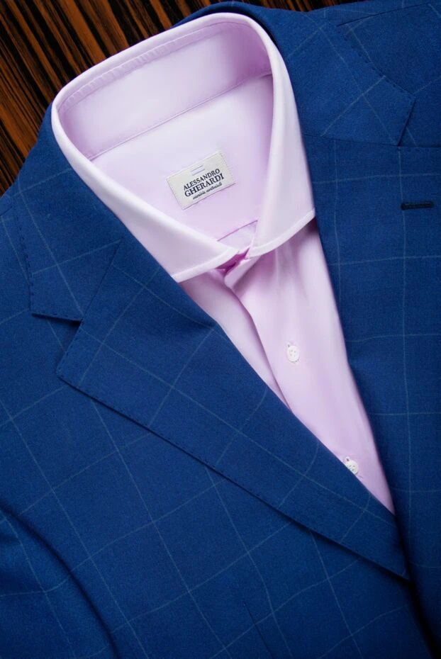 Alessandro Gherardi men's premium pink thin cotton office shirt 196561 - photo 2