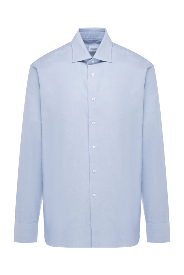 Alessandro Gherardi мужские сорочка из хлопка голубая мужская купить с ценами и фото 145044 - фото 1
