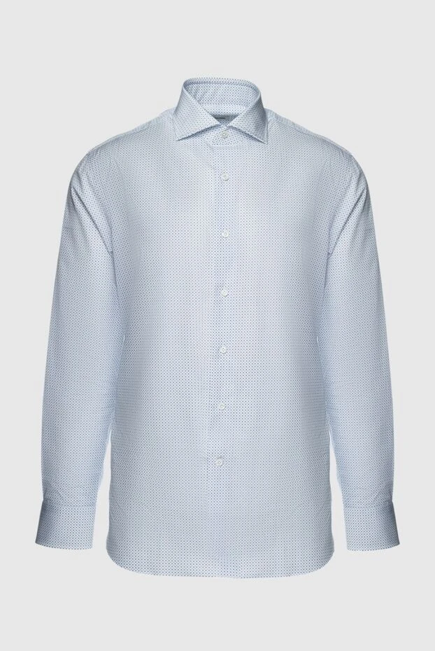 Alessandro Gherardi мужские сорочка из хлопка голубая мужская купить с ценами и фото 145053 - фото 1