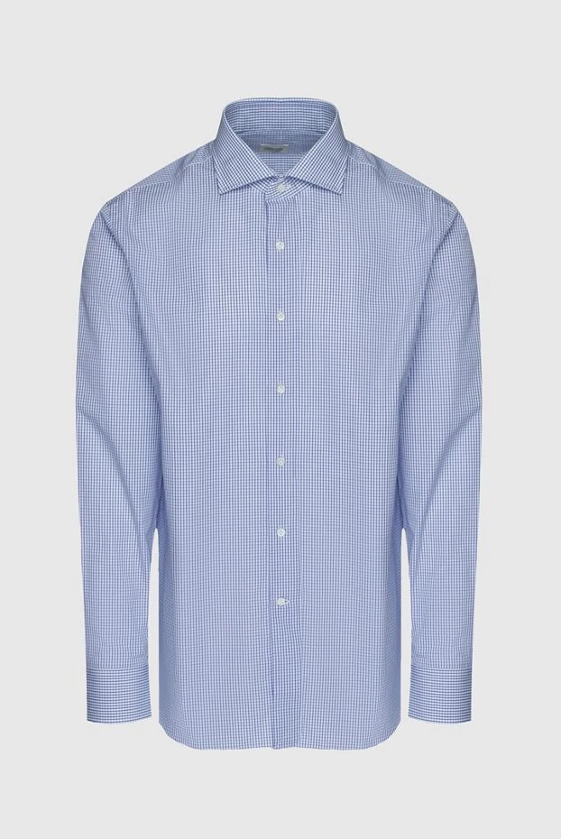 Alessandro Gherardi мужские сорочка из хлопка синяя мужская купить с ценами и фото 145057 - фото 1
