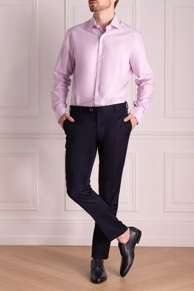 Alessandro Gherardi man pink cotton shirt for men 145062 - photo 2