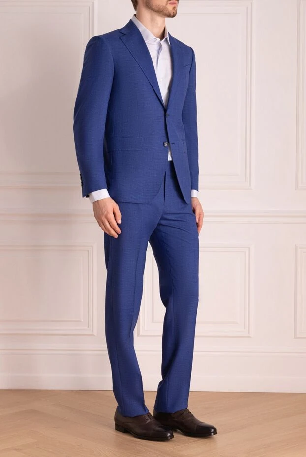 Alessandro Gherardi мужские сорочка из хлопка голубая мужская купить с ценами и фото 145066 - фото 2