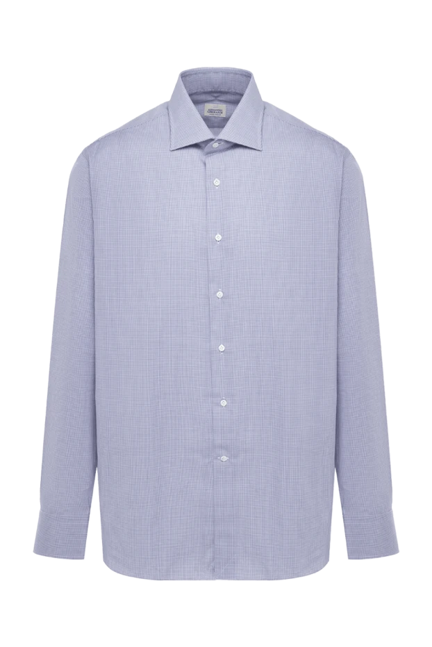 Alessandro Gherardi мужские сорочка из хлопка синяя мужская купить с ценами и фото 145067 - фото 1