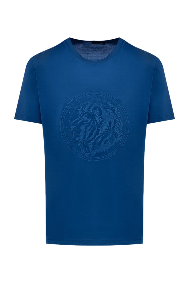 Cesare di Napoli чоловічі футболка з бавовни синя чоловіча купити фото з цінами 145076 - фото 1