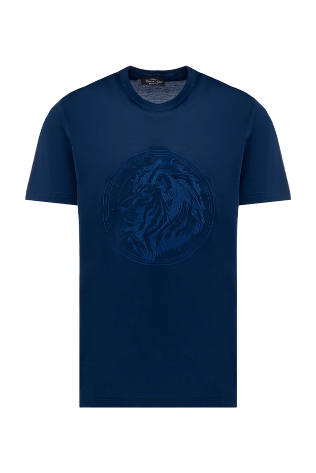 Cesare di Napoli чоловічі футболка з бавовни синя чоловіча купити фото з цінами 145079 - фото 1