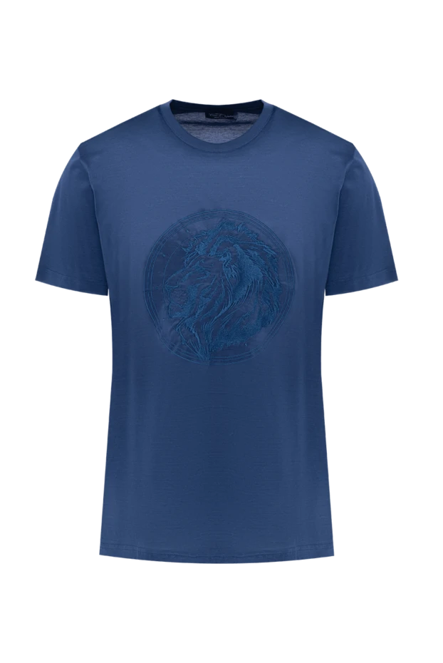 Cesare di Napoli чоловічі футболка з бавовни синя чоловіча купити фото з цінами 145082 - фото 1