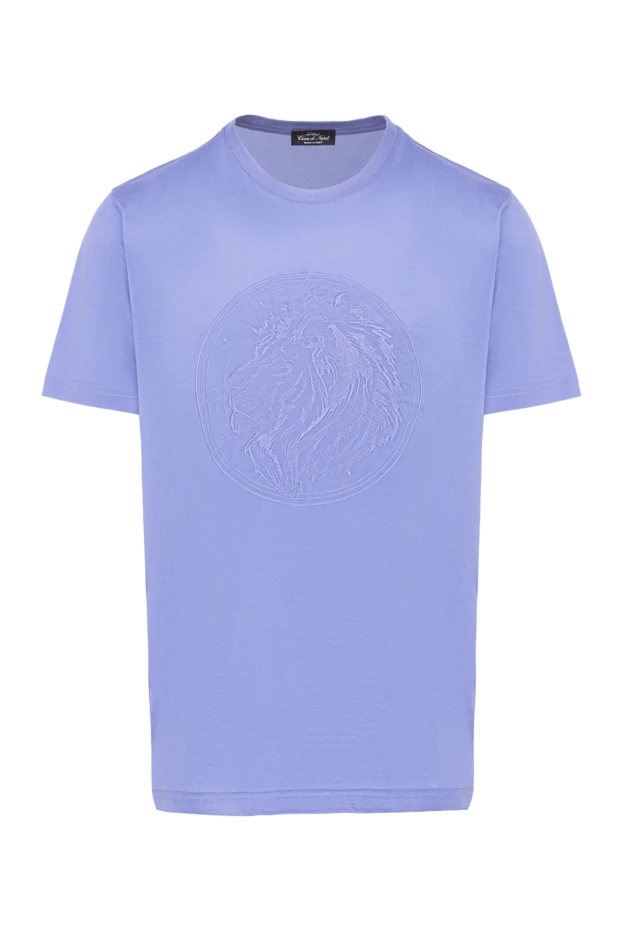 Cesare di Napoli мужские футболка из хлопка фиолетовая мужская купить с ценами и фото 145086 - фото 1
