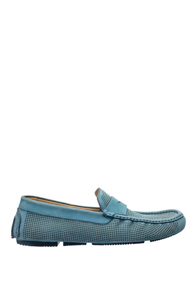 Cesare di Napoli man moccasins for men made of nubuck blue buy with prices and photos 145096 - photo 1