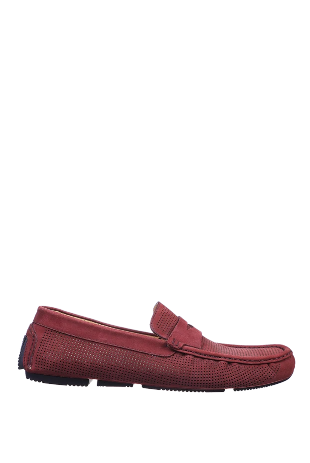 Cesare di Napoli man men's moccasins made of nubuck burgundy buy with prices and photos 145098 - photo 1