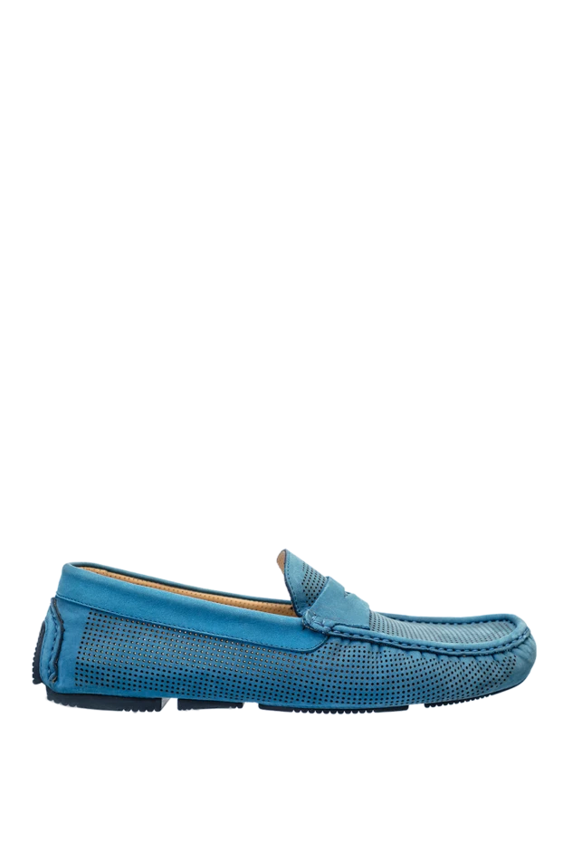Cesare di Napoli man moccasins for men made of nubuck blue buy with prices and photos 145099 - photo 1