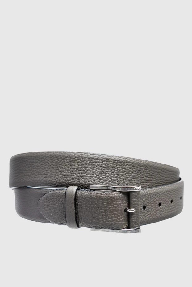 Cesare di Napoli gray leather belt for men 145156 - photo 1