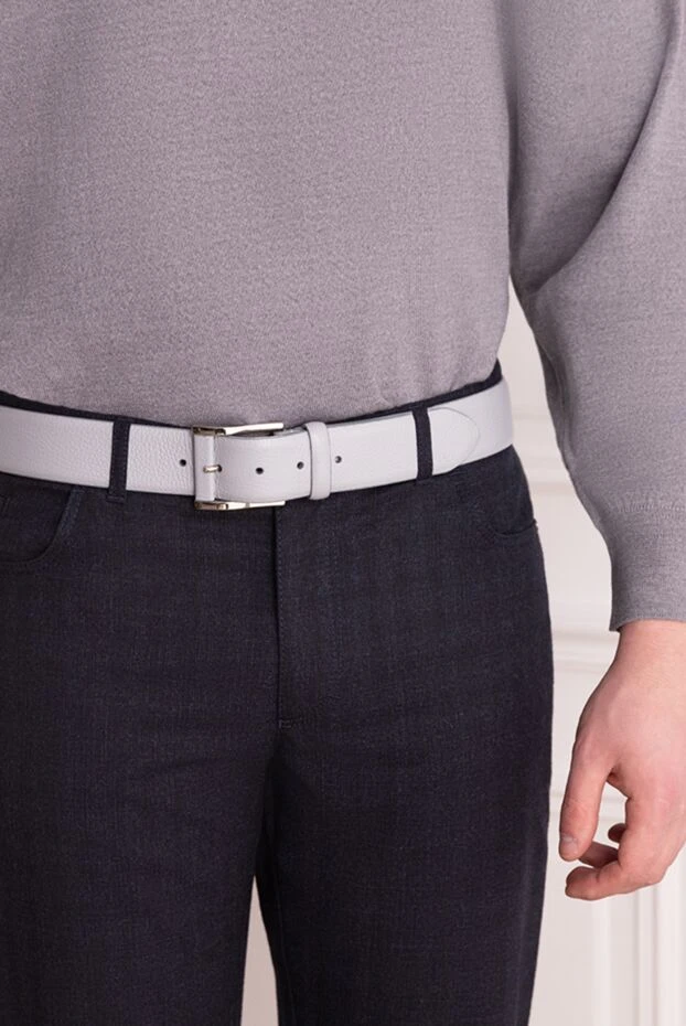 Cesare di Napoli man gray leather belt for men buy with prices and photos 145183 - photo 2
