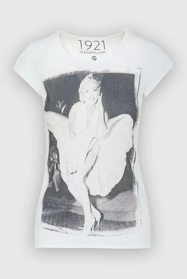 1921 T-Shirt women's white t-shirt with a monochrome photo of monroe 145231 - photo 1