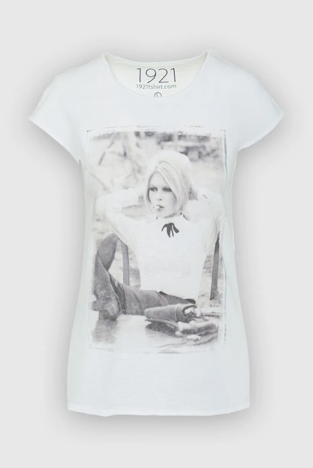 1921 T-Shirt women's cotton white t-shirt with a print of brigitte bardot 145235 - photo 1