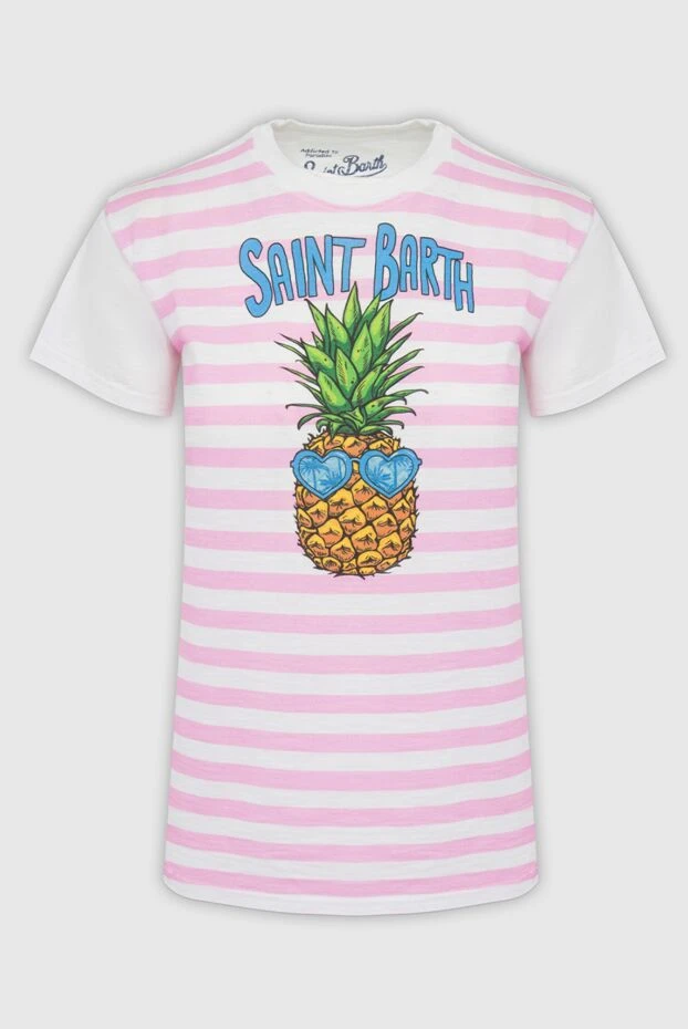 MC2 Saint Barth женские футболка из хлопка розовая женская купить с ценами и фото 145256 - фото 1