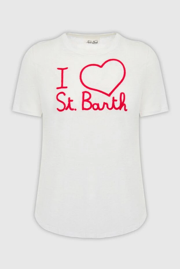 MC2 Saint Barth white linen t-shirt for women 145276 - photo 1