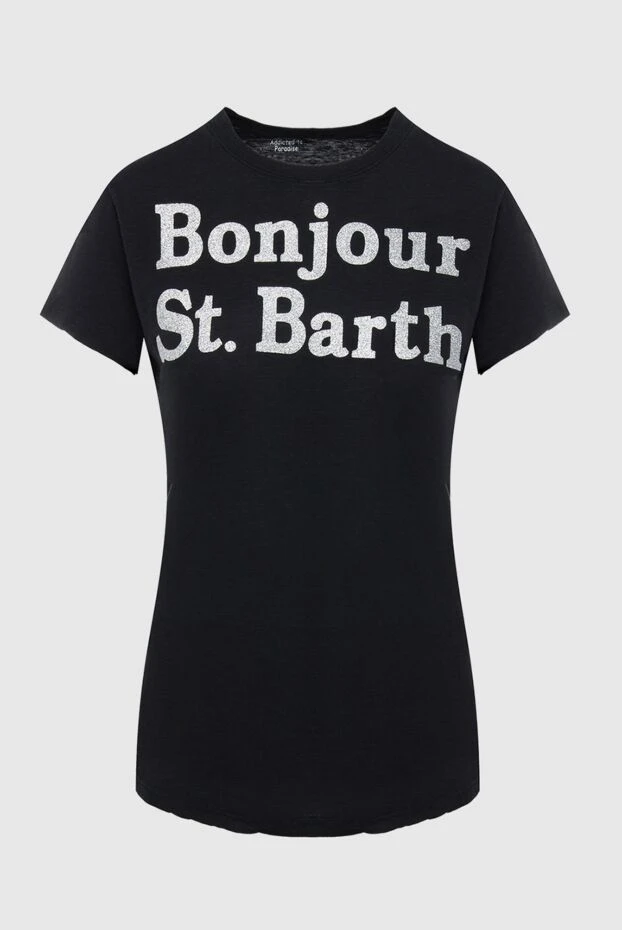 MC2 Saint Barth woman black cotton t-shirt for women buy with prices and photos 145279 - photo 1