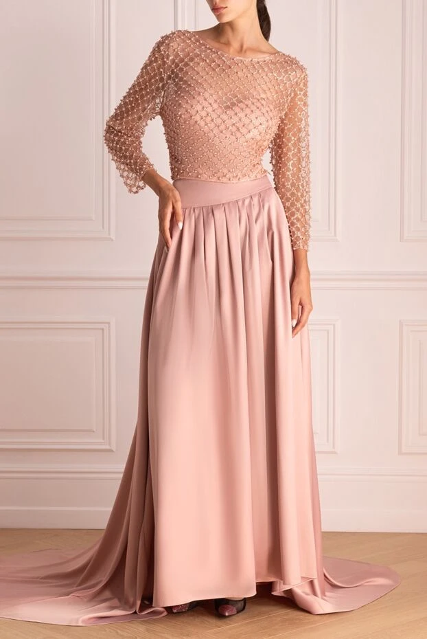 Fleur de Paris женские костюм с юбкой из полиамида розовый женский купить с ценами и фото 145377 - фото 2
