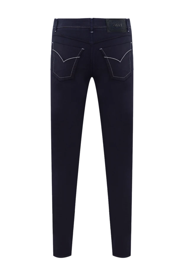 Zilli мужские брюки из хлопка и эластана синие мужские купить с ценами и фото 145381 - фото 2