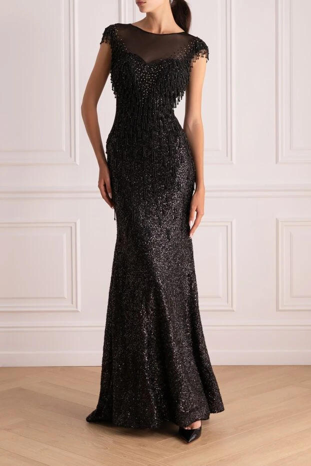 Fleur de Paris женские платье из полиэстера черное женское купить с ценами и фото 145388 - фото 2