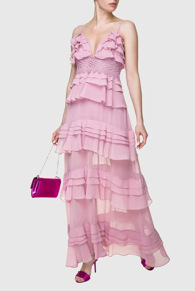 Fleur de Paris женские платье из полиэстера розовое женское купить с ценами и фото 145404 - фото 2