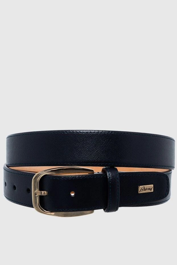 Brioni blue leather belt for men 145436 - photo 1