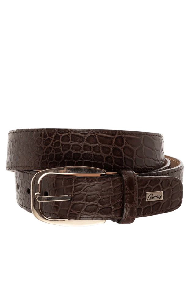 Brioni brown crocodile leather belt for men 145442 - photo 1