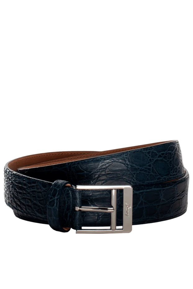 Brioni blue leather belt for men 145443 - photo 1