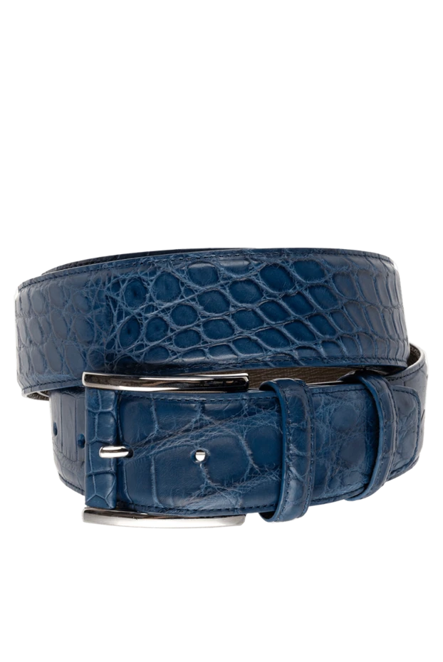Tardini man crocodile leather belt blue for men buy with prices and photos 145463 - photo 1