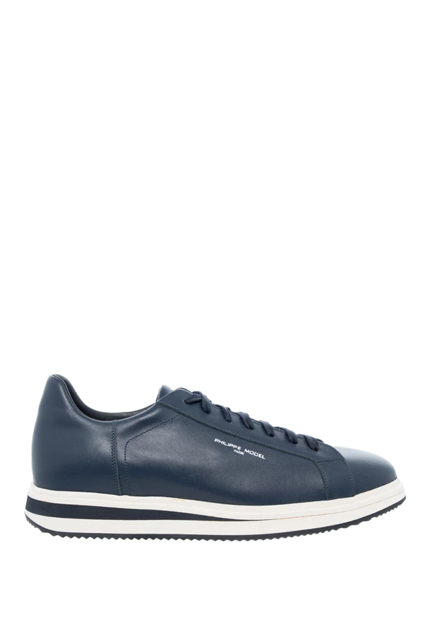 Philippe Model man blue leather sneakers for men buy with prices and photos 145474 - photo 1
