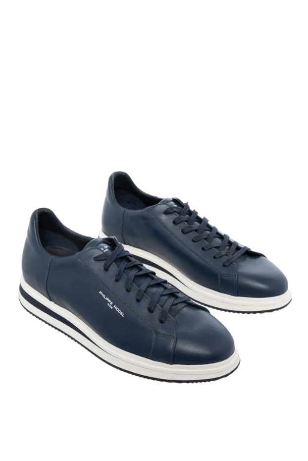 Philippe Model man blue leather sneakers for men buy with prices and photos 145474 - photo 2