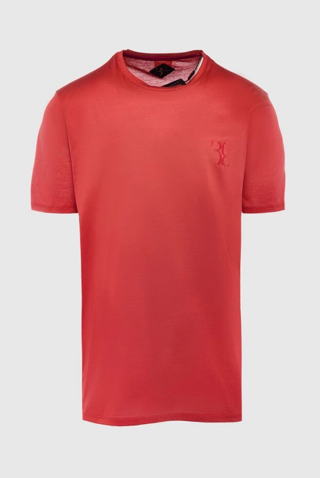 Billionaire red cotton t-shirt with simple decor 196960 - photo 1