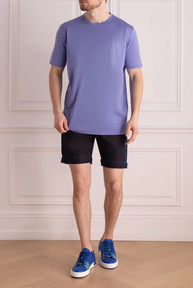Billionaire men's lavender t-shirt with embossed logo 195685 - photo 2