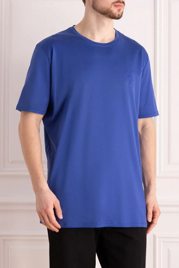 Billionaire loose-fitting t-shirt made of thick ultramarine cotton 195686 - photo 3