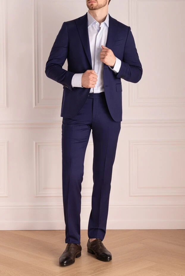 Sartoria Latorre man men's suit made of wool, blue buy with prices and photos 145513 - photo 2